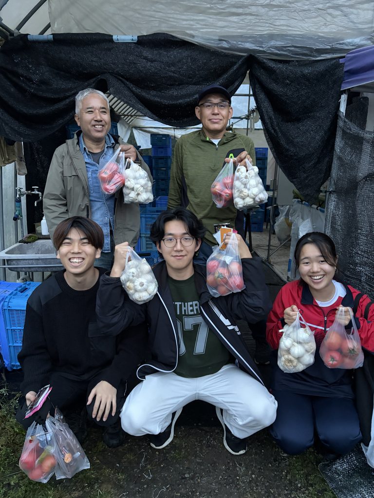 耕作放棄地の再生ヒダスケ！雨天で代わりににんにく剥きのお手伝いをしました